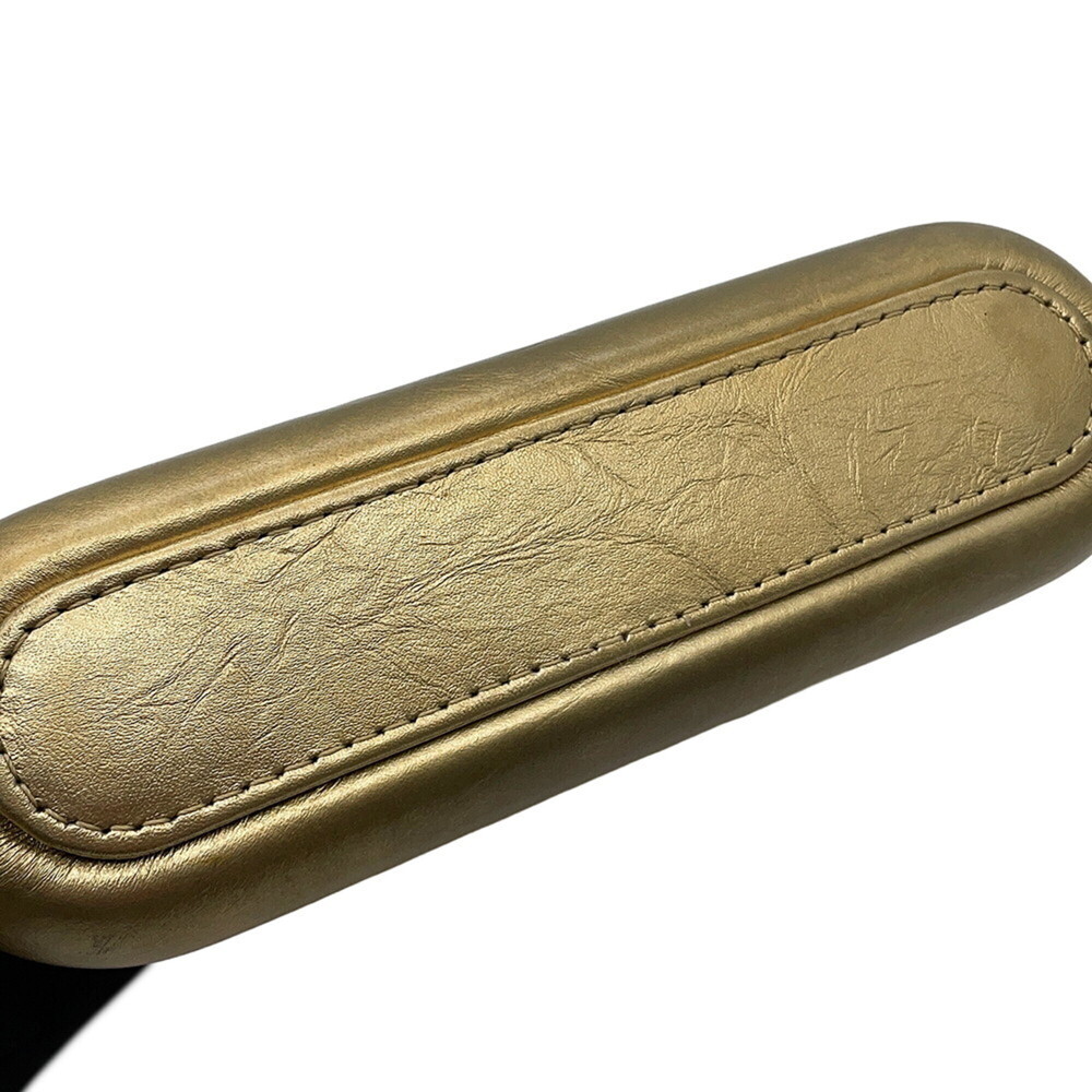 CHANEL Gold Lambskin Leather Logo Shoulder Bag - Picture 9 of 16